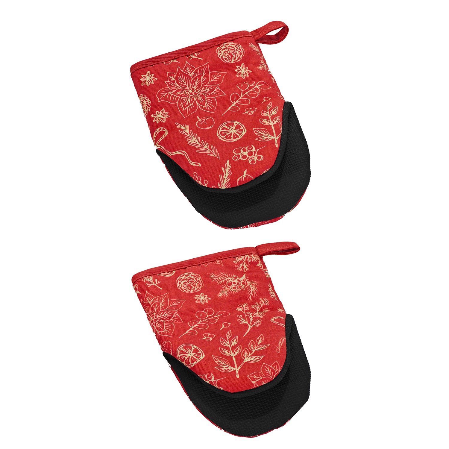 VESTIAMO CASA GRAN NATALE - Guanti da Cucina Natalizi in Cotone con strato in Neoprene – set 2 pezzi